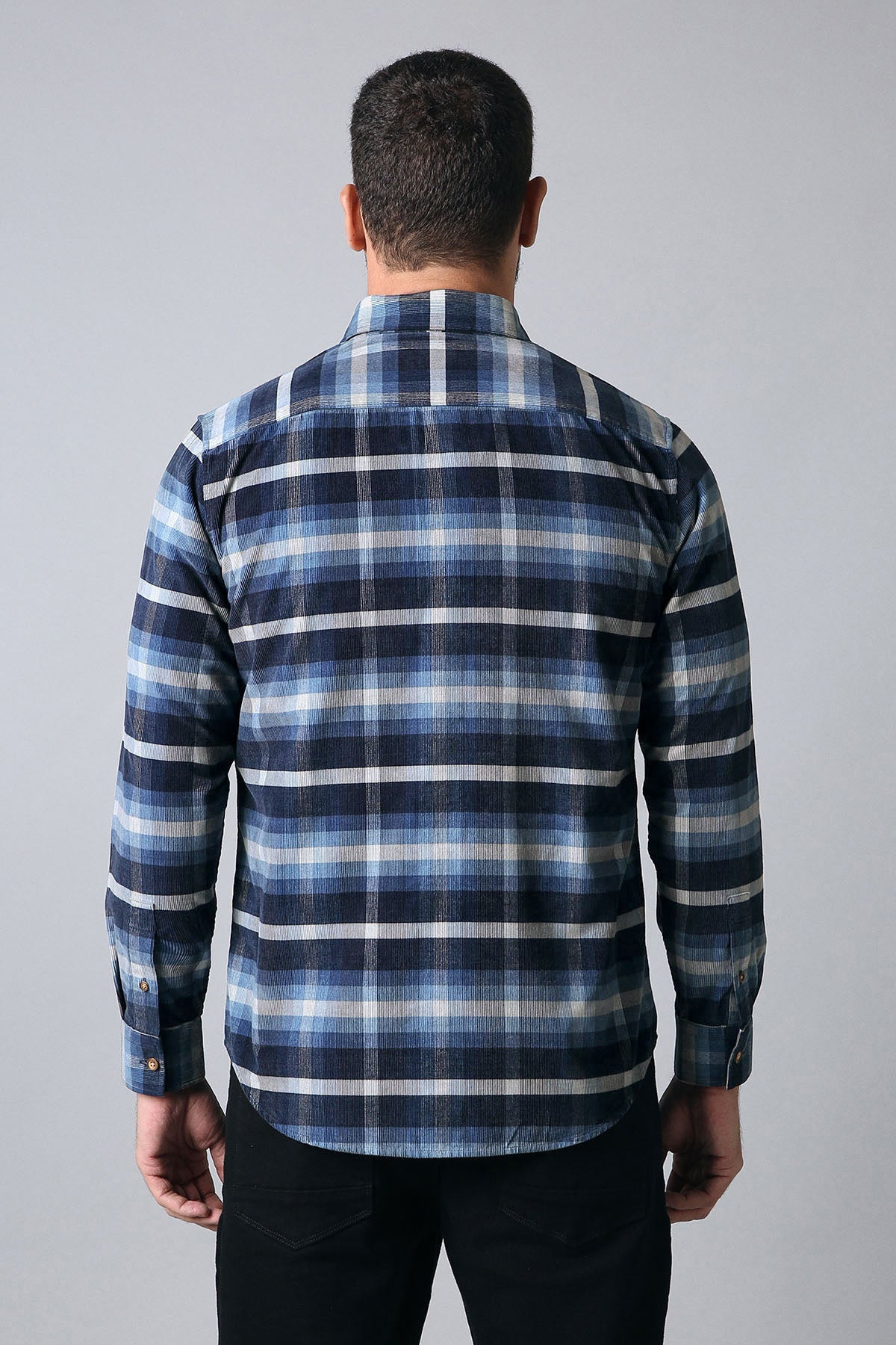 Multi-Tone Indigo Plaid Shirt