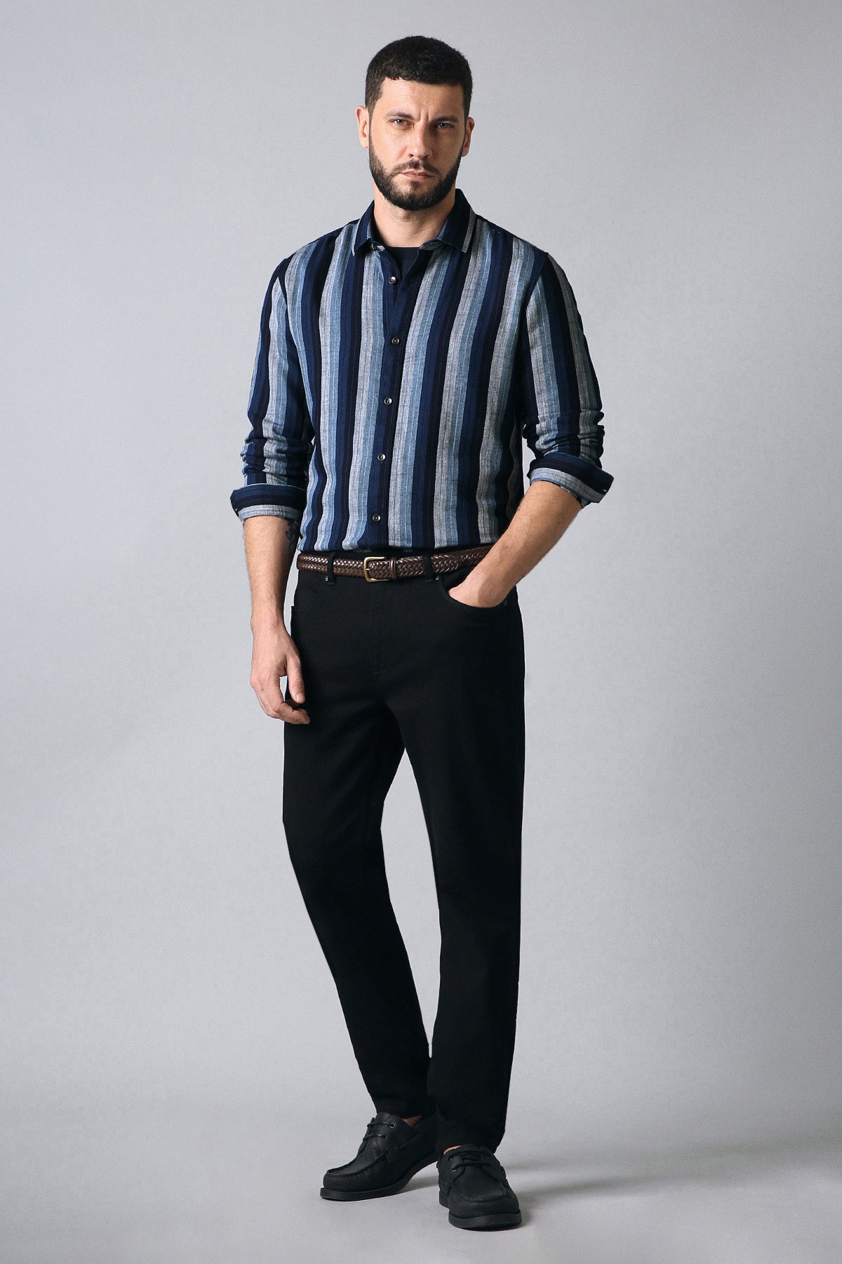 The Indigo Vertical Stripe Shirt