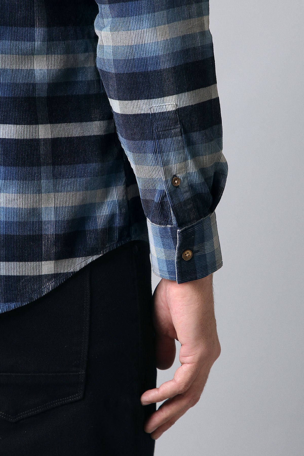 Multi-Tone Indigo Plaid Shirt