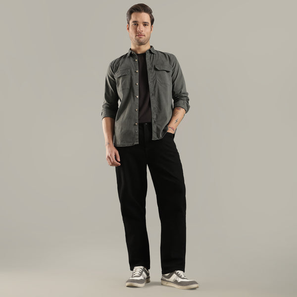 Black Relaxed Fit Jeans