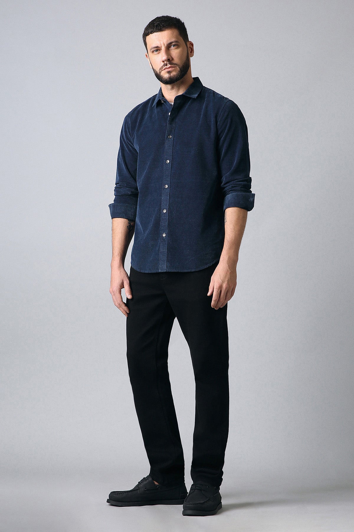 Premium Indigo Dobby Cotton Casual Shirt