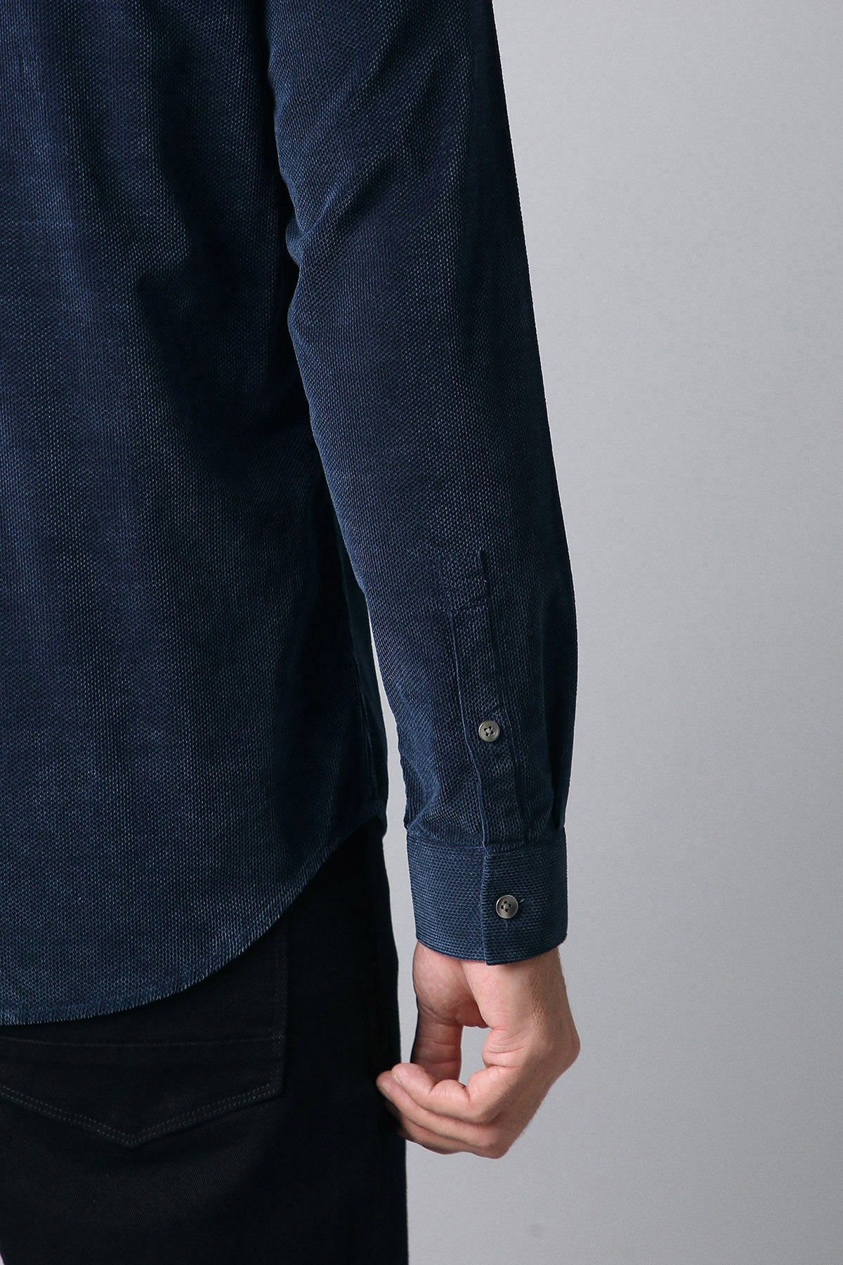 Premium Indigo Dobby Cotton Casual Shirt